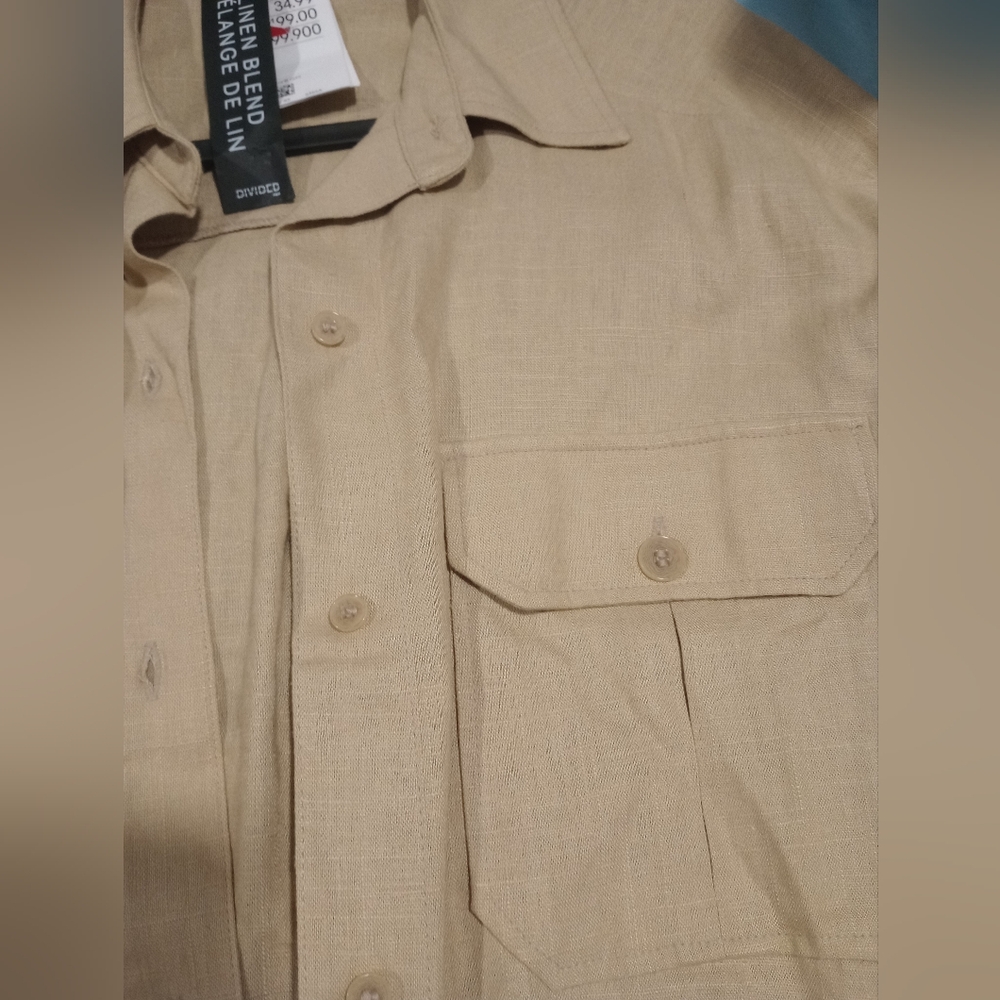 Tan Button-Up Shirt